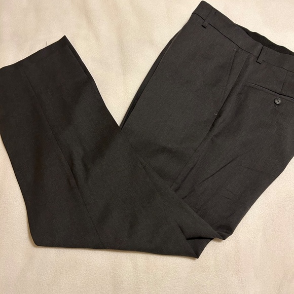 Kenneth Cole Awearness Black Heather Wool Blend Modern Fit Trousers, 35W x 30L - Picture 6 of 13